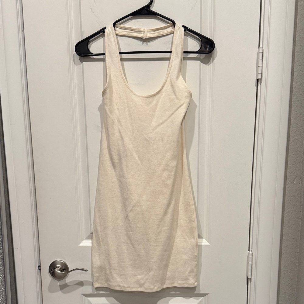 Cotton On, Size M, Cream Halter Sleeveless Dress.